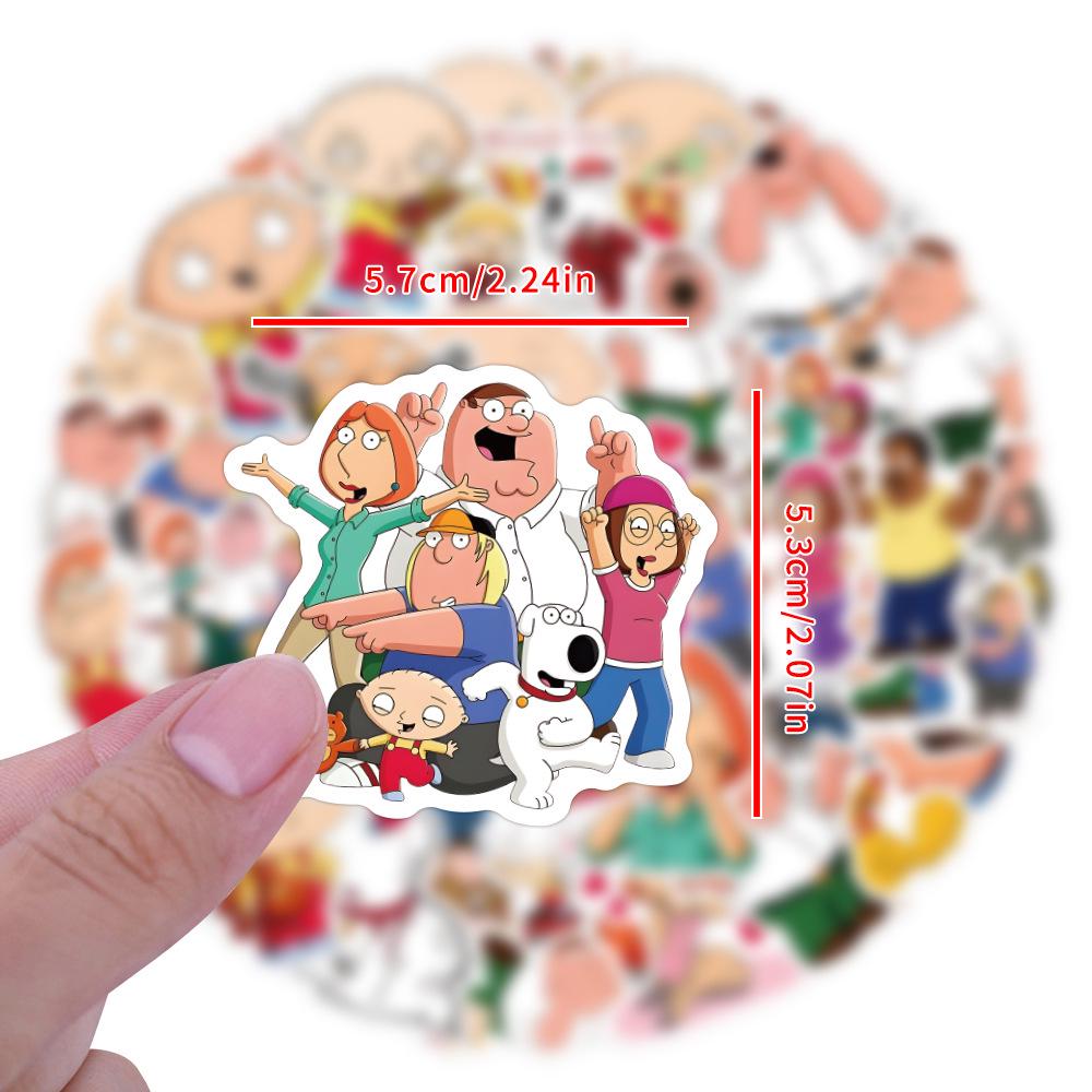 56 Family Guy Parody Graffiti Stickers for Home, Scooter, Computer, Guitar, and Diary Decoration