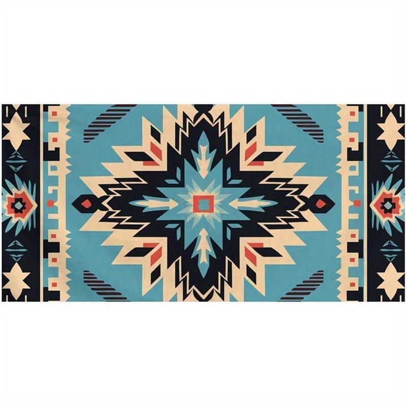 

Beach Towel Stylish Geometric Native American Pattern Sun Protection Windproof Suitable for Swimming Pool Camping Travel Blanket W40*H60(CM)