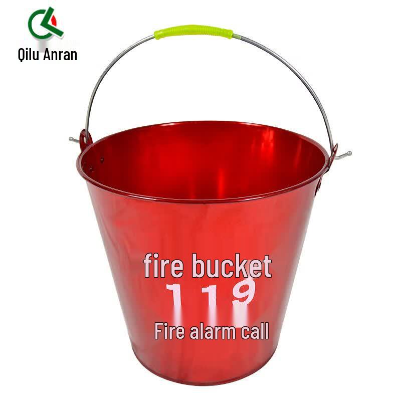 Red 8L Metal Fire Safety Bucket