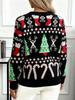 European & American Plus Size Knit Sweater: Loose, Warm, Long Sleeve Christmas Knitwear for Women - Fall/Winter 2025