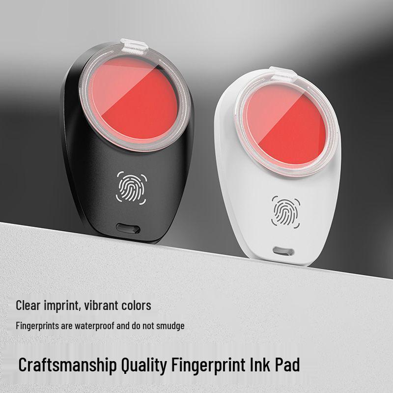 High-Definition Quick-Dry Portable Fingerprint Ink Pad (Red, Blue, Black) for Anti-Counterfeit Contracts and Bank Use.