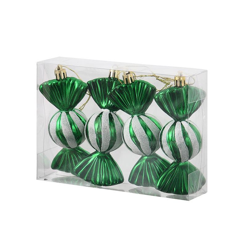 Electroplated Christmas Candy Ornaments: Painted Tree Decorations for Window Display & Counters