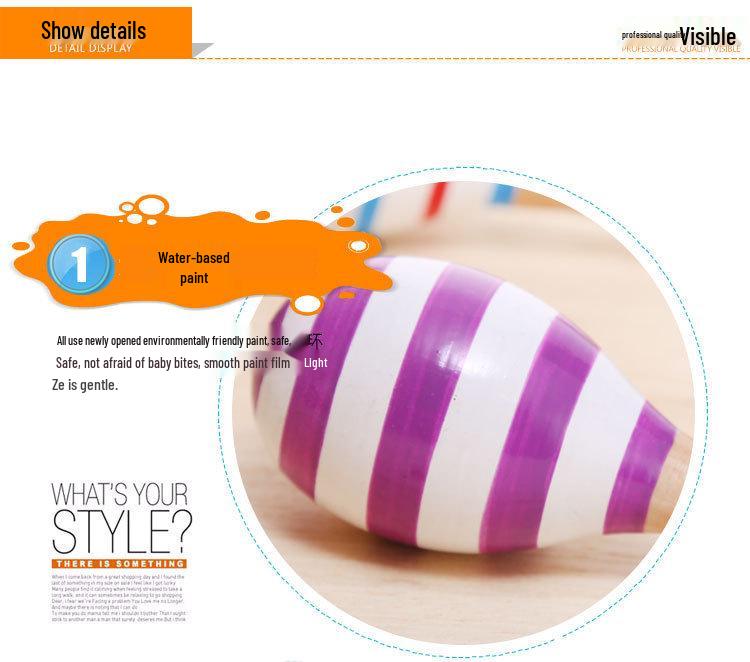 20cm Wooden Baby Grasping Maraca: Educational Sound Toy & Hand-Shaking Instrument for Grasping Training.