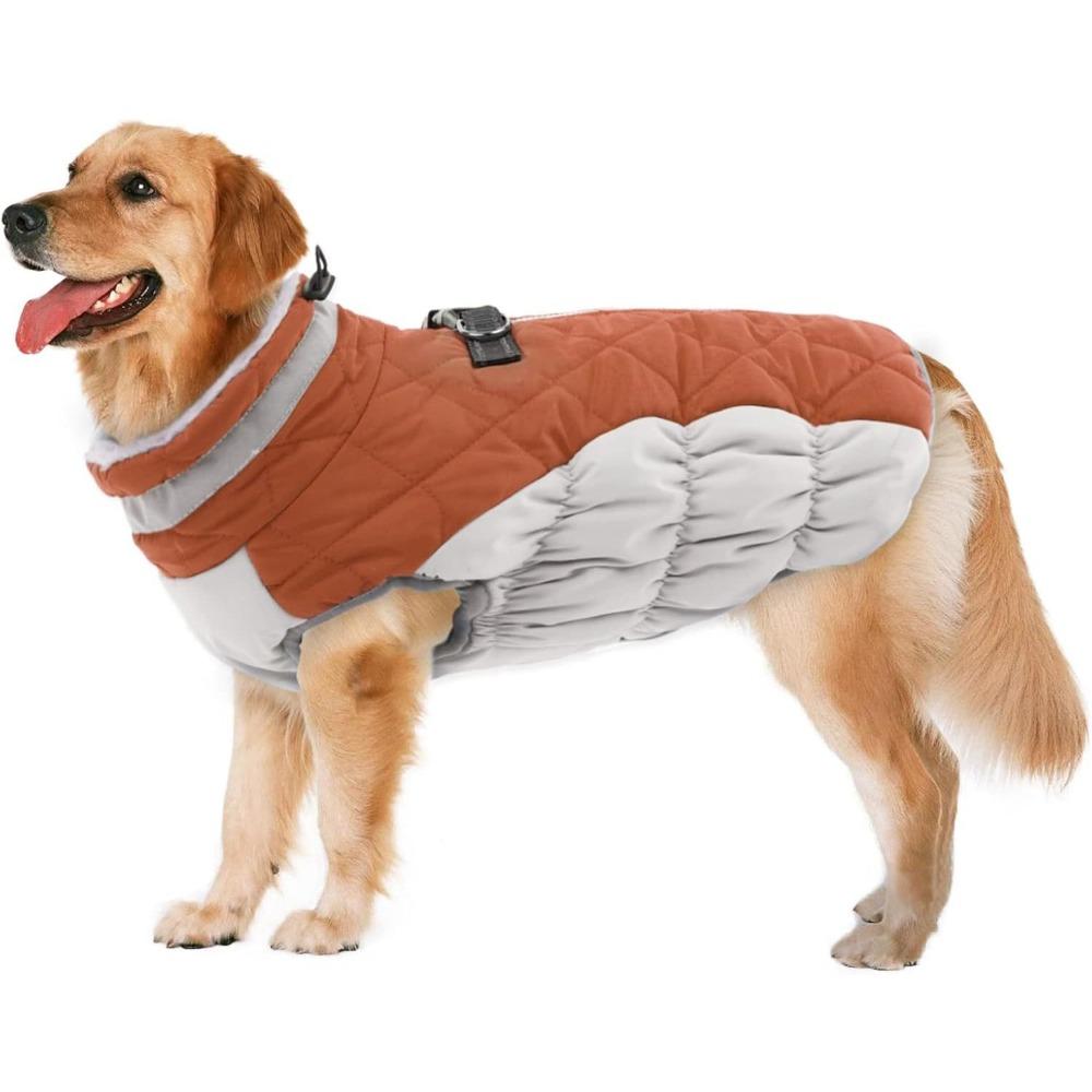 Haustierkleidung, Hunde Baumwollkleidung, Winddicht und Warm im Winter, Hunde Baumwollkleidung, Gefütterte und Verdickte Daunenbaumwollkleidung.
