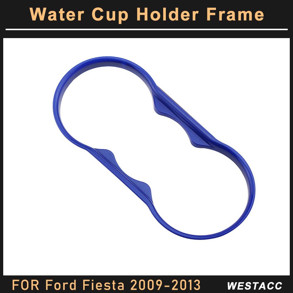 Consolă mașină ABS Suport pentru pahare de apă Decorare cadru de panou pentru Ford Fiesta MK7 2009 2010 2011 2012 2013 Autocolant de decorare