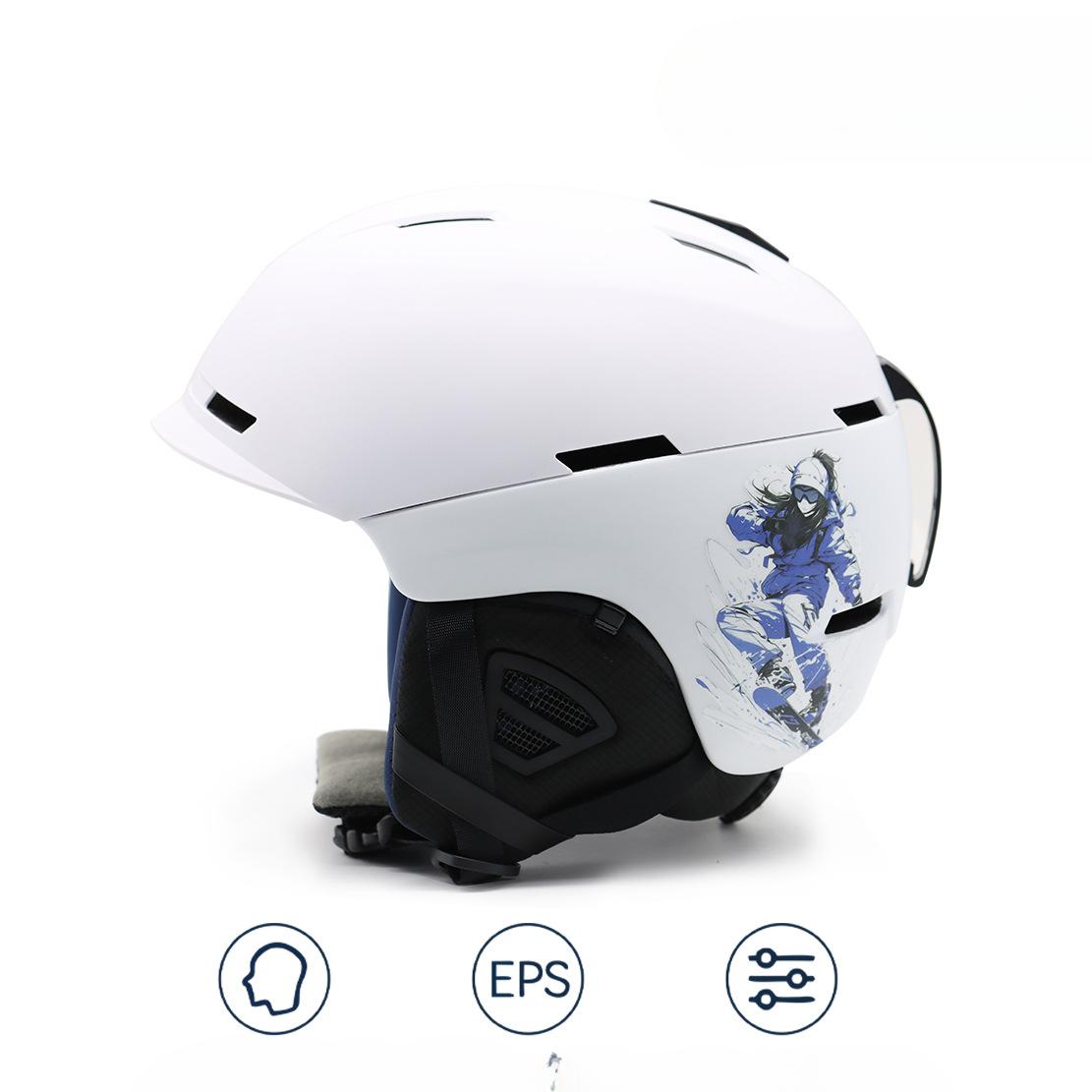 

Новый горнолыжный шлем, ветрозащитный, теплый, для взрослых, интегрированный, одинарный и двойной, шлем для сноуборда, велосипедный шлем, зимний шлем для катания на лыжах L