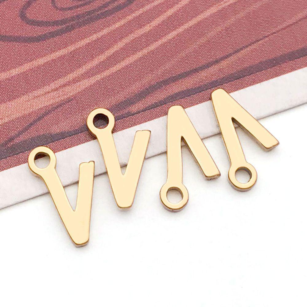Stainless Steel 26 English Letter Pendant Charm for DIY Bracelets and Necklaces