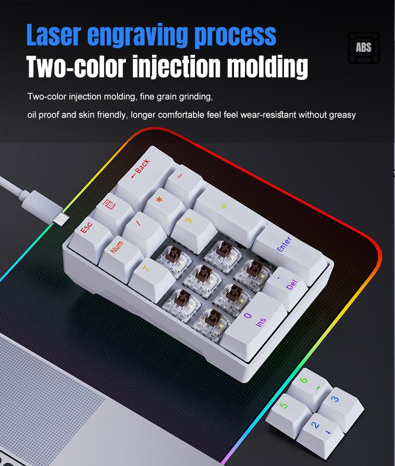 YF20 Wired 20-Key Mechanical Digital Keyboard