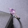 ZHOUYANG Purple Crystal Rings For Women Trend 2024 Zircon Silver Color Promise Ring Accessories Wedding Bidal Gifts Jewelry R492
