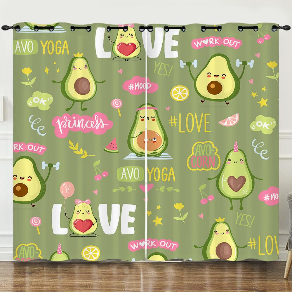 

Штора Мультяшная Штора с Животными Цифровая Печать 3D Блэкаут Штора Затемняющая Спальня Без Пробивания 97cm*114cm*2