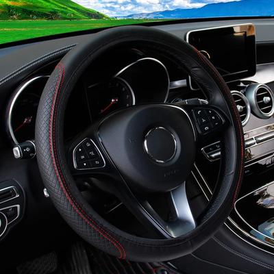 Cuir Gaufrage Tridimensionnel, Confortable et Doux, Intérieur de Voiture, Housse de Volant Sans Anneau Intérieur