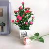 Mini Sasanqua Camellia Potted Plant Ornament For Desktop Decor And Use Gift