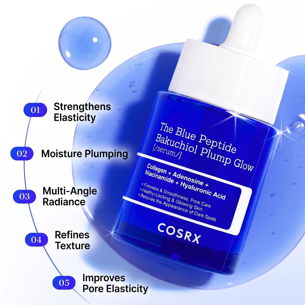 COSRX Modré Peptidové Bakuchiolové Zpevňující Rozjasňující Sérum 50ml (+Dárek zdarma)