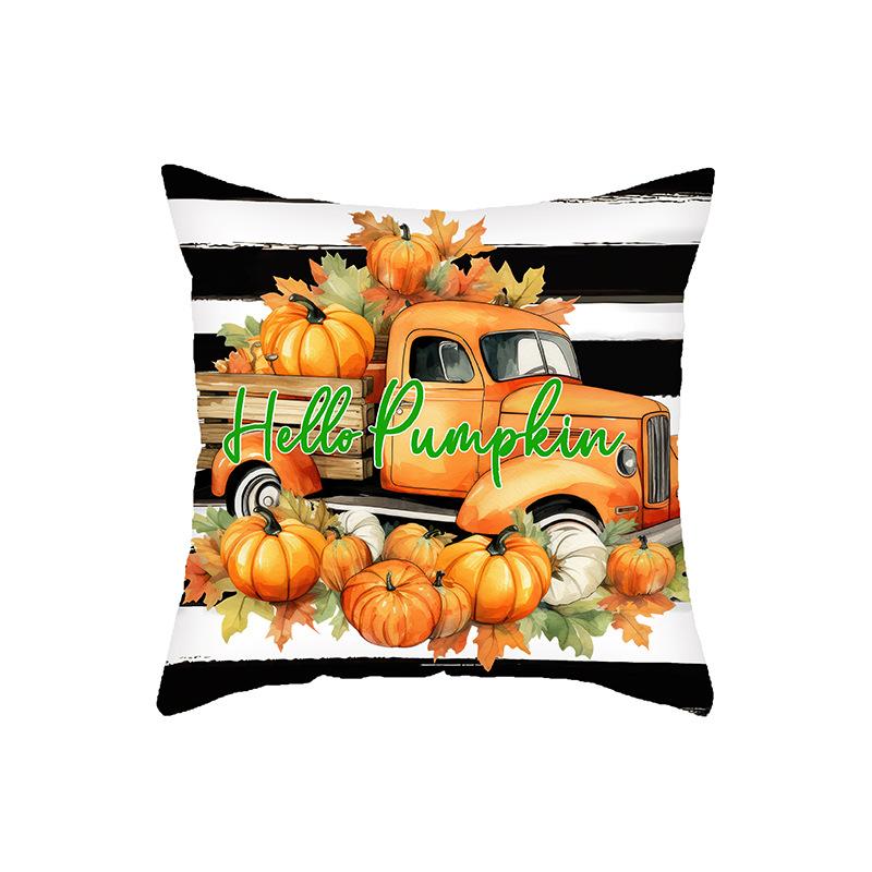 Halloween Series Cartoon Pumpkin Pillow Case Pine Cone Decorative Pillow Print Letter Pillow Living Room Chair Pillow