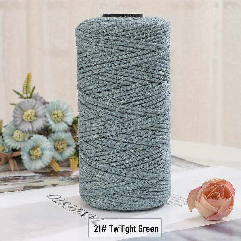 2mm Round Strand Hollow Yarn for European Style Crochet Bags, DIY Projects & Hand Knitting - Multi-Color Options