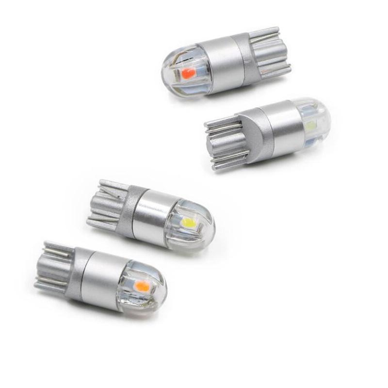 2/10pc Car LED T10 Bulbs W5W Canbus 3030SMD for Car Parking Position Lights Reading Dome Lamp License Plate Light Bulb White Red Bulbs 7