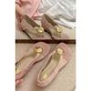 Fashion Niche Design Touching Lettered Sandals for Women in The Summer of 2025, Versatile Vacation Flat Sandals for Outerwear