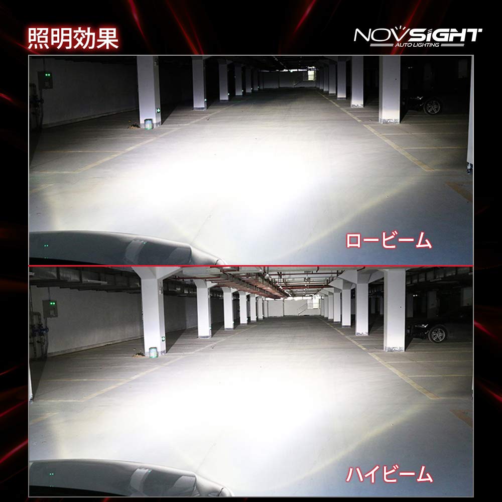 NOVSIGHT Japan Direct Store Series Super Bright 60W 10000LM 6000K H3 Car LED Lamps NOVSIGHT-N11 - (30Wx2) (5000LMx2) - Headlights/Fog