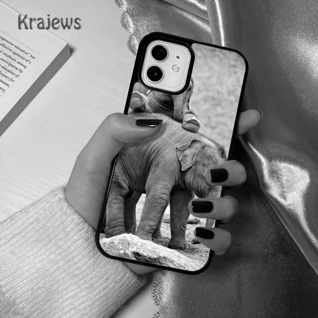 

Elephant Love Affection Nature Phone Case Cover For iPhone 17 Air 16 15 14 plus 12 13 pro max coque Fundas iPhone 17Air