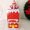 Santa Claus Climbing Chimney Electric Toy with Beads and Shaking Boot, Single/Double Ladder.