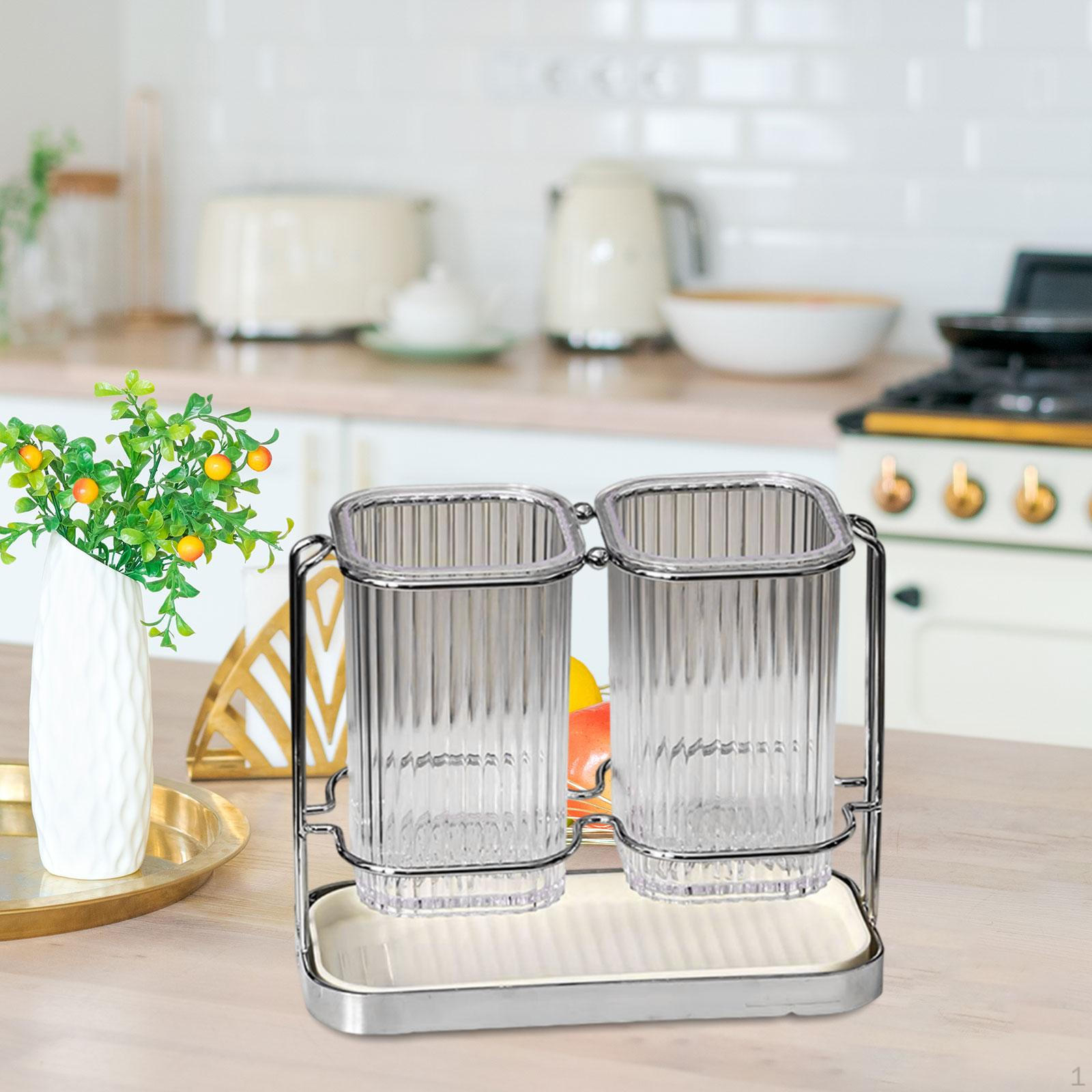 

Кухонная утварь, глиняный органайзер для хранения столовых приборов и металлическая вешалка, клетка для слива палочек для еды на 2 чашки