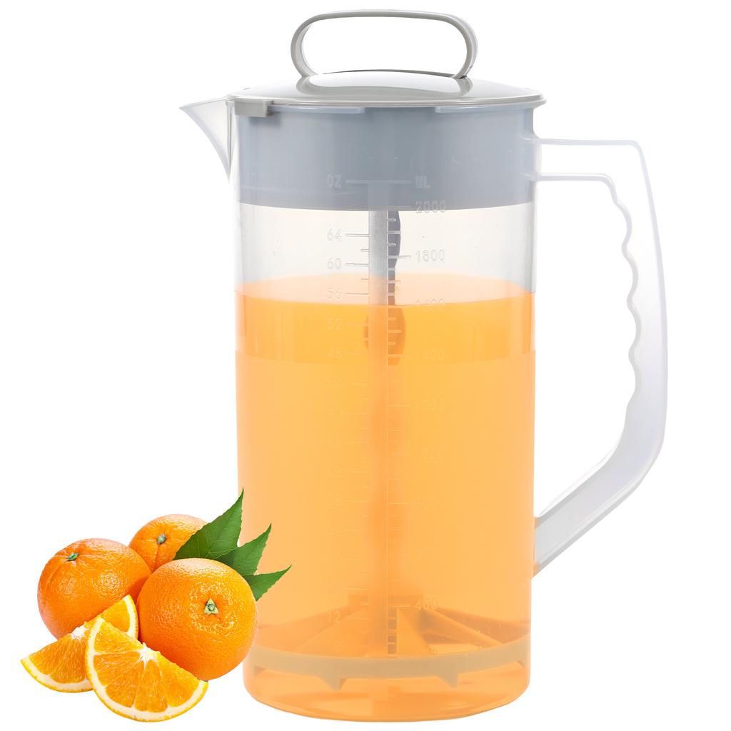 1.1/2.2L Water Jug Transparent Heat-Resistant Plastic Cold Water Kettle Water Pot With Handle Large Capacity Home Juice Pitcher
