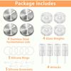 Fermentation Kit For Wide Mouth Mason Jars 4- Complete Pickling & Sauerkraut Setss With Stainless Steel Lid And Air Lock Valve