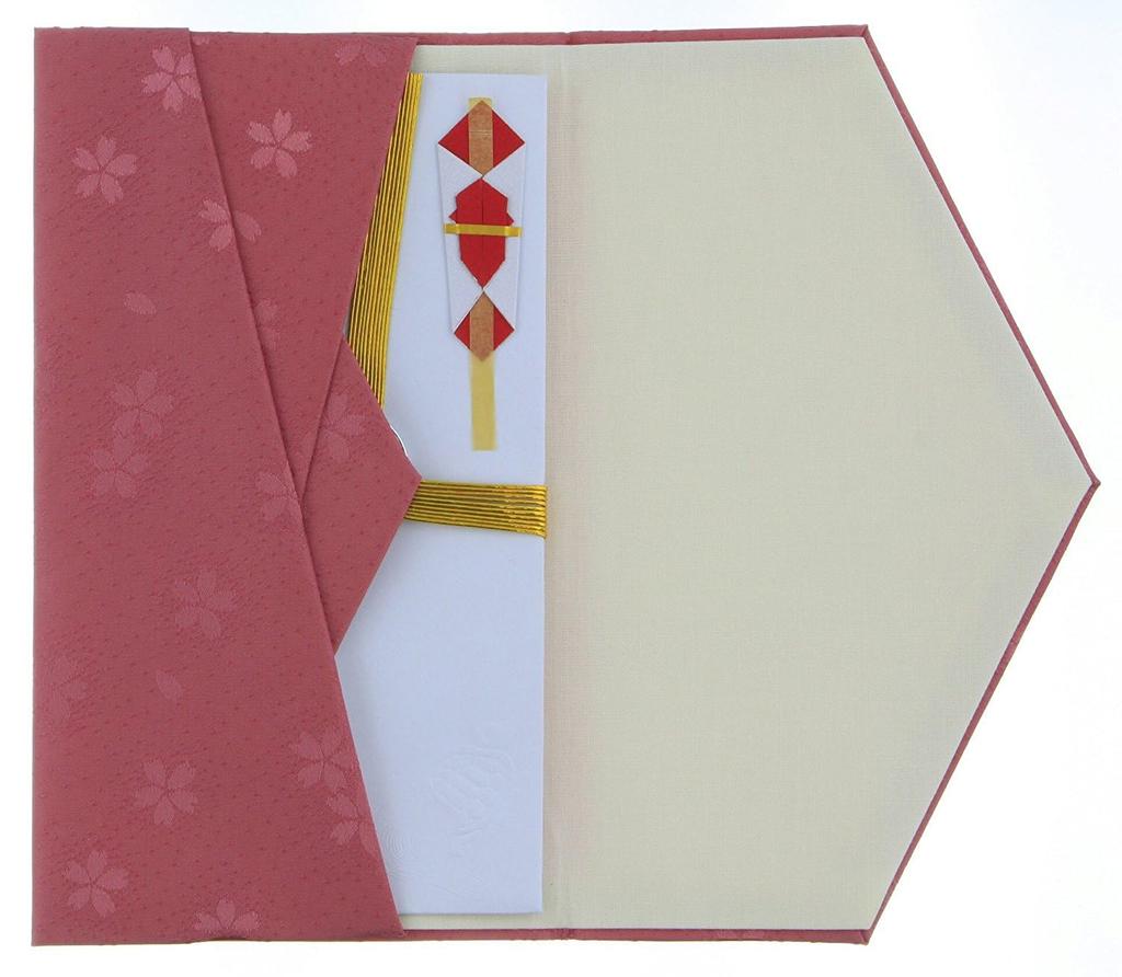 Daiko Sangyo Ester Sakura Silk Fukusa (Cloth Wrapping Cloth) with Gold Envelope, CelebrationCondolence Set, Made in Japan, PinkPurple, 758
