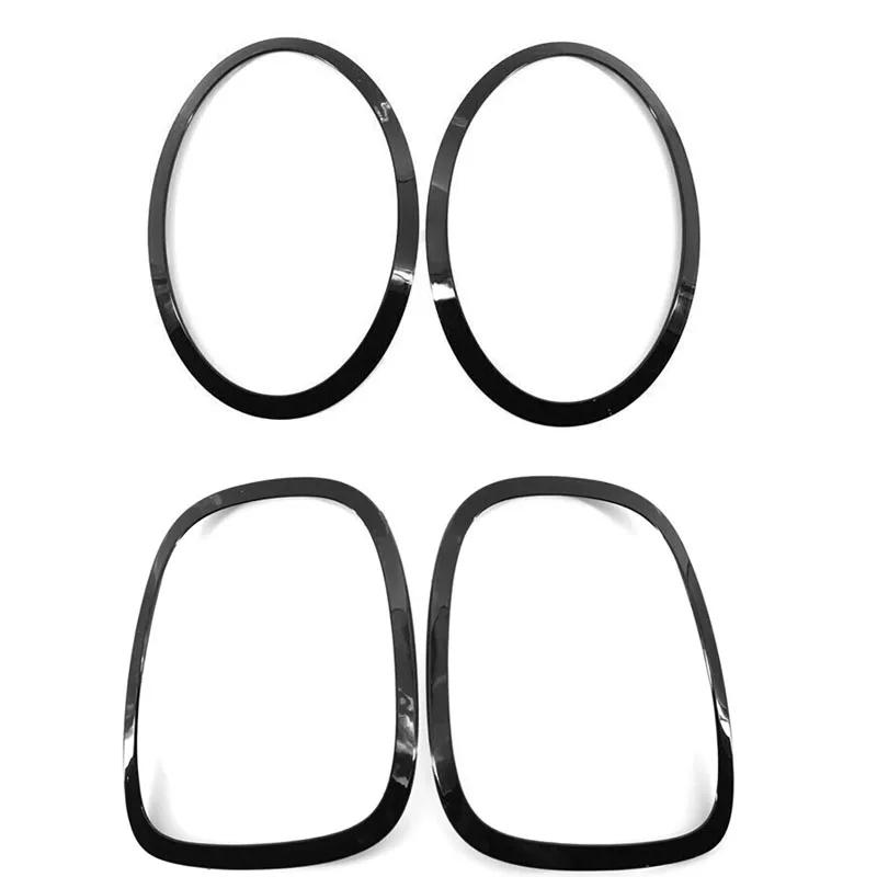Font Rear Lamp Frame Headlight Trim Ring For BMW Mini Cooper F55 F56 F57 2014- Headlight Ring Bezel Trim Surround Cover