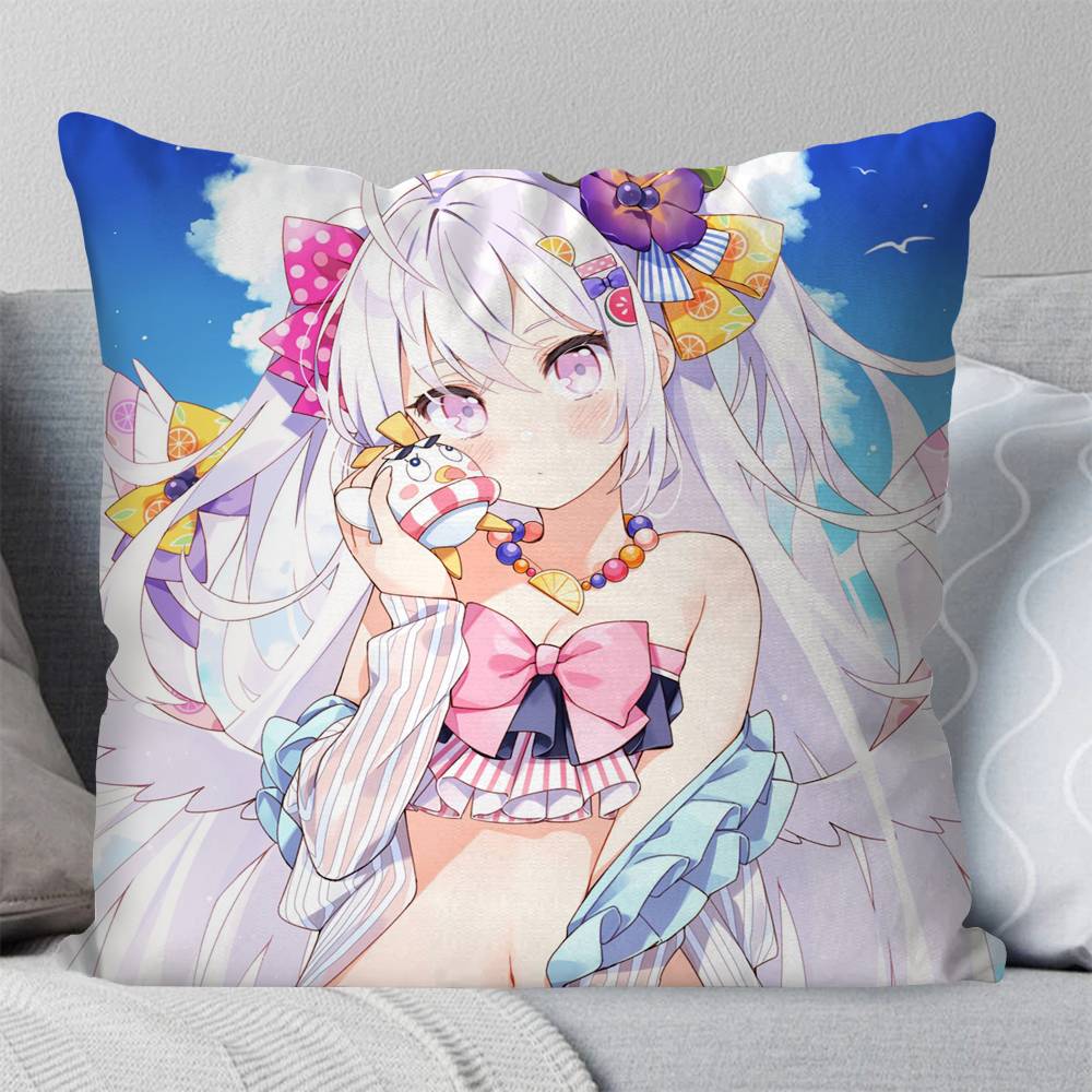 Blue Archive Shirasu Azusa Game Pillow Case Square Pillow Bedroom Sofa Leisure Comfort Cushion Car Living Room Home Decoration