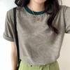 Women's 2023 Striped Short Sleeve Loose-Fit Round Neck T-Shirt