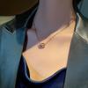 Rome Double Ring Clavicle Necklace: Summer Light Luxury Titanium Steel Pendant for Women
