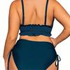 Large Size Swimsuit For Women 2-piece Set, Removable Shoulder Straps, Sexy Split Women's Bikini, Vacation Swimsuit