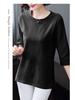 Korean Style Women's T-Shirt - Short, Seven-Sleeved, Long-Sleeved, Loose Fit, Plus Size for Spring and Summer