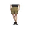Adidas Solid Color Logo Print Elastic Straight Leg Shorts Men Shorts Olive-Green HM8036