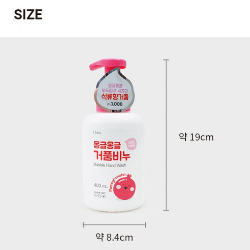 Daiso Mongle Mongle Seifenblasenseife, Granatapfelduft, 400 ml