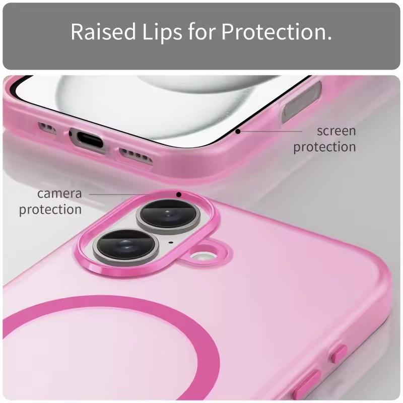 Luxury Magnetic Wireless Charge For Magsafe Case For iPhone17 Air 16E 15 14 13 12 11 Pro Max Plus Shockproof Colour Matte Bumper Cover