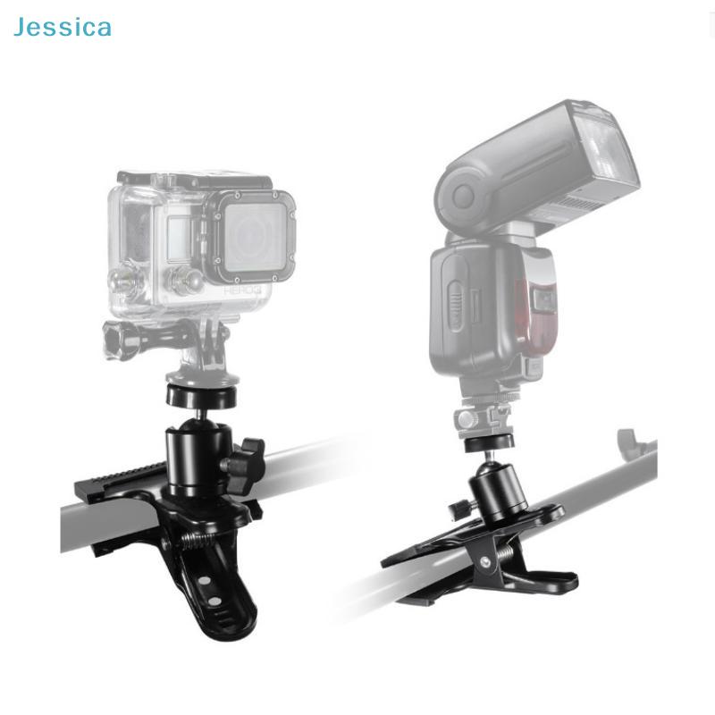 360° Rotation Camera Clip Mount - Universal Flash and Light Stand Clamp for Photography