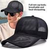 Men's Breathable Mesh Summer Cap - Hollow Visor Sun Hat for Middle-Aged Men, Outdoor UV Protection Baseball Cap