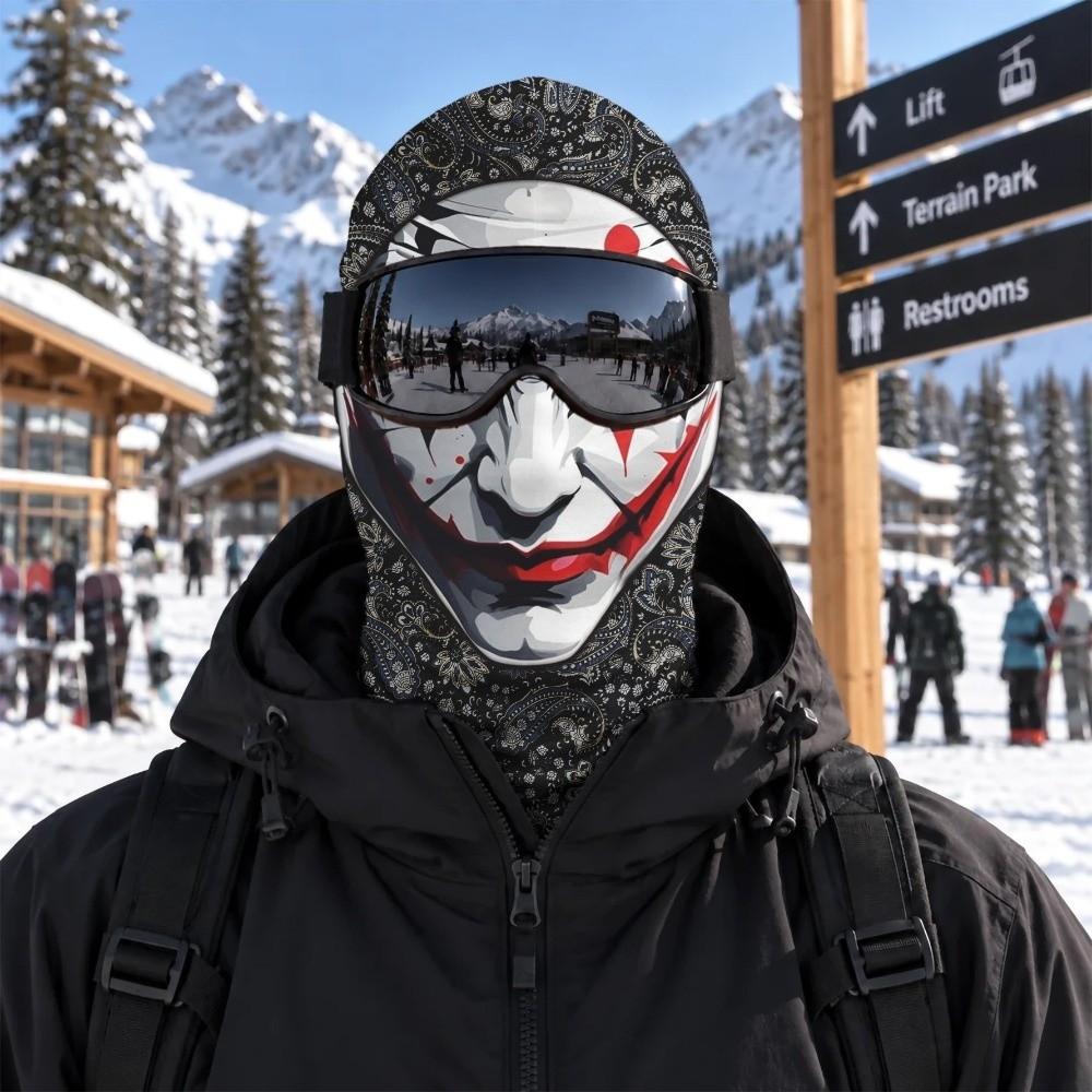3D Printed Funny Realistic Face Ski Mask Warm Ski Mask Funny Balaclava Face Cover Cosplay