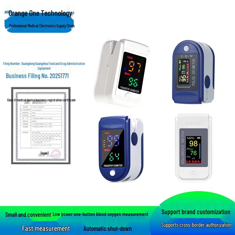 Cross-Border Finger Clip Pulse Oximeter: TFT Display, Blood Oxygen Saturation, Heart Rate Monitor.