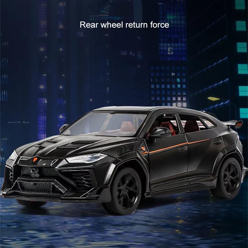 1:24 Lamborghini URUS Suv Modified Version Die-cast Metal Alloy Model Car Sound and Light Pull Back Seven Doors Collection Children's Toys Boys Gift
