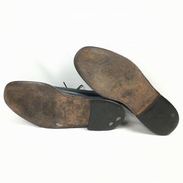 60s-70s Vintage HANOVER Long Wingtip Black Size 10B/AA 26.5-27.5cm Men's(USED)