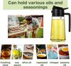 2 In 1 Oil Sprayer Oil Dispenser for Kitchen Spray 470ml Olive Bottle Cooking Kitchen Salad Deep Frying Vinegar Barbecue Spray