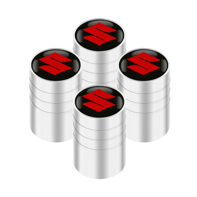 AAGK1 Car Styling 4Pcs Metal Wheel Tire Valve Caps Stem Case For Suzuki Grand Vitara Sx4 Swift Alto Jimny