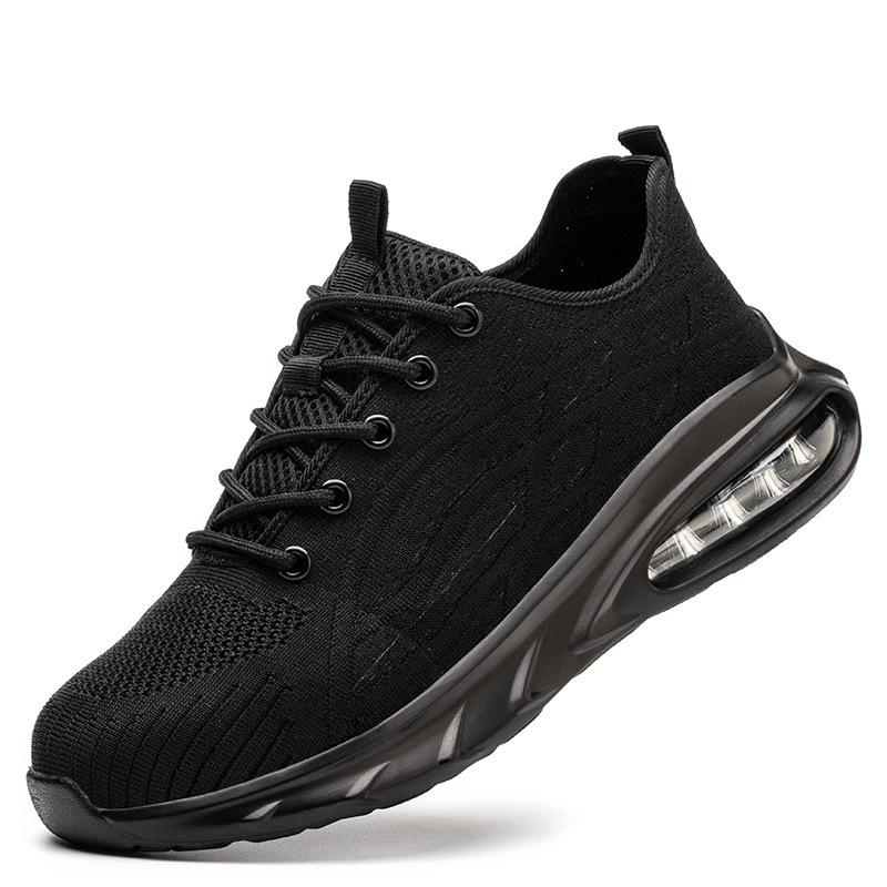 Imwete Breathable Men Work Sneakers Steel Toe Security Boots Lightweight Anti Slip Safety Shoes Puncture-Proof Women Footwear