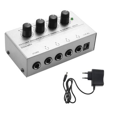 4 Channels HA400 Ultra-Compact Stereo Audio Amplifier 10MHz Earphone Amp for Music Mini Headphone Amplifier