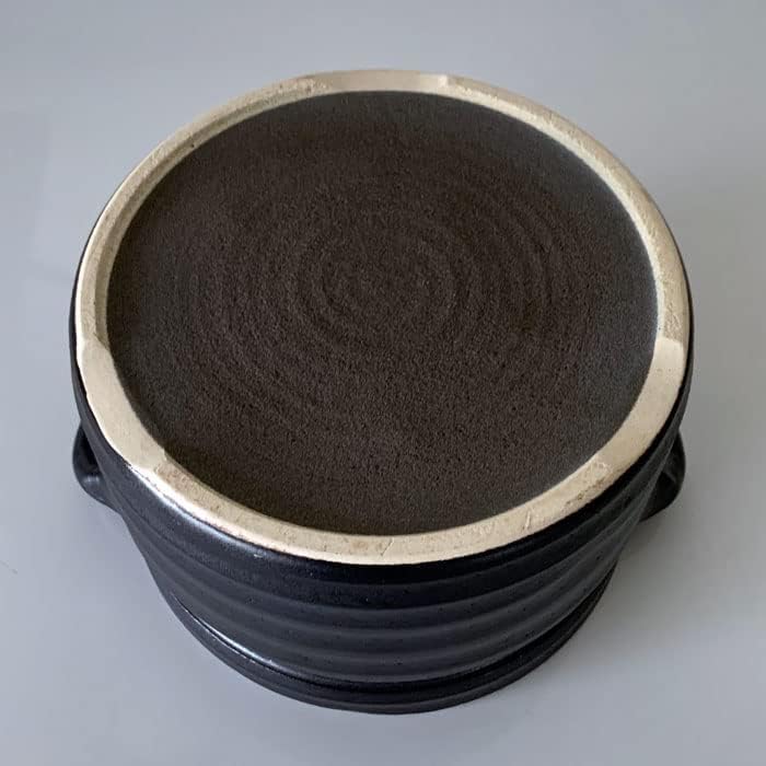 Banko Ware Rice Heat Black Glaze Made in Japan Cooker, 3-Cup, Earthenware, Induction/Direct Compatible, Metal,