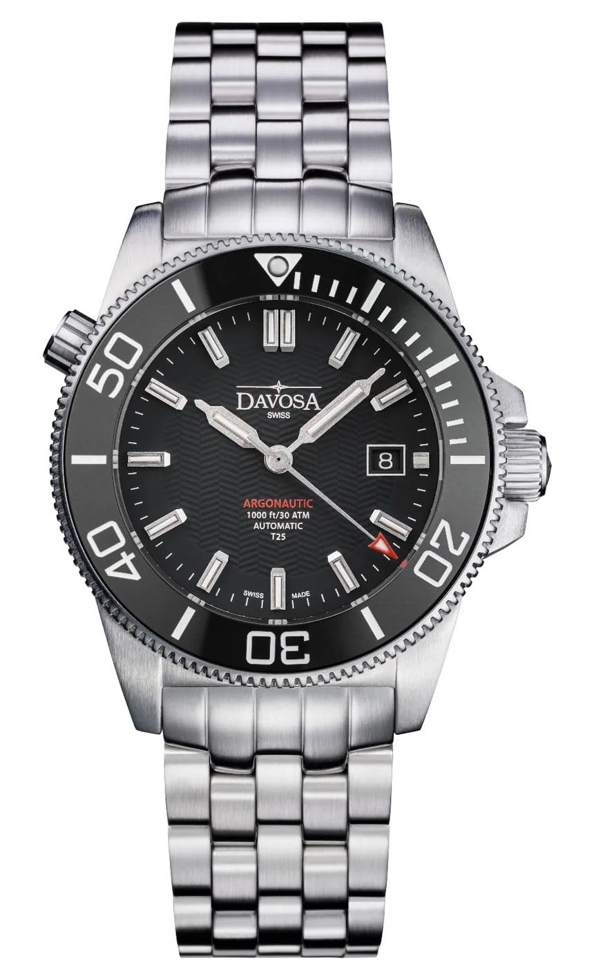 

Mechanical Automatic Date 30 ATM Water Resistant Argonautic Lumis Swiss Made Silver [Davosa] 161.529.02 Men s чорний