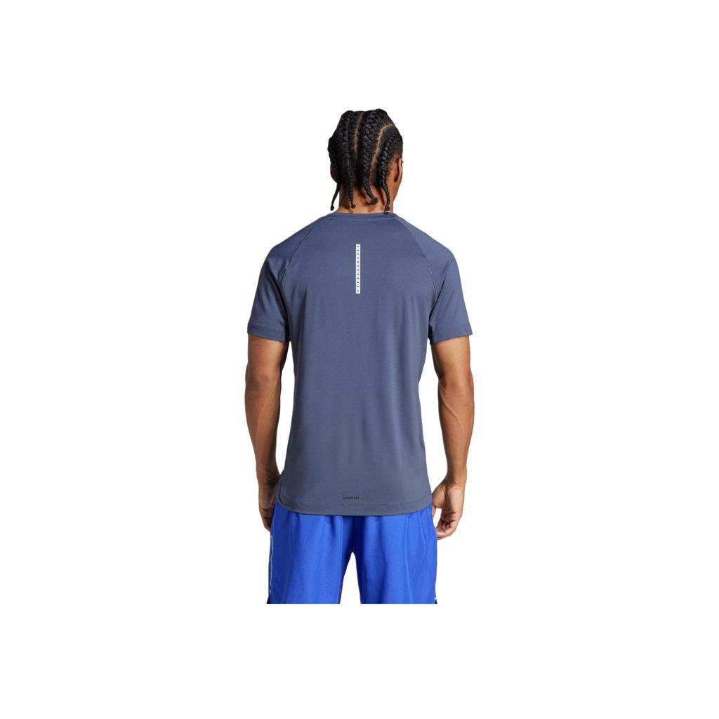 Adidas Sport Performance Gym+ Aeroready Training Sports Fashion Short Sleeve T-Shirt Men Tops Blue IW8374